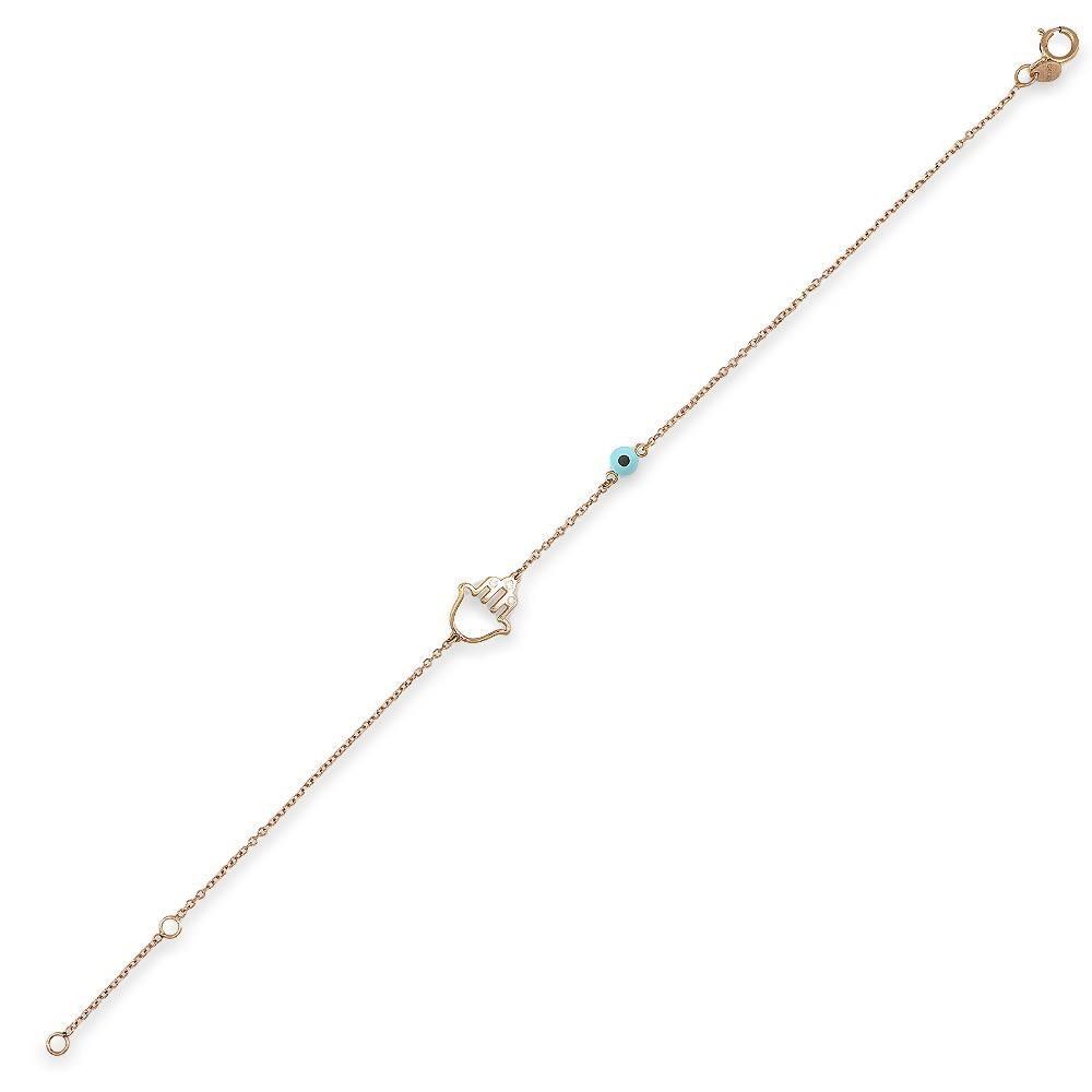 Bracciale Mano Di Fatima In Argento 925 Con Occhio Del Diavolo E Stella Di Davide – Aurora Tears, Regalo Donna