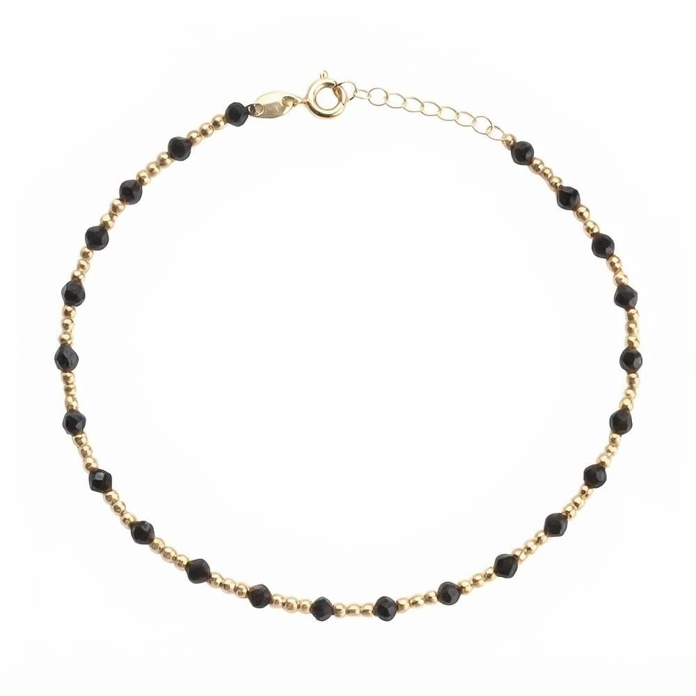 Bracciale con Spinello Nero in Oro Giallo 18 Kt