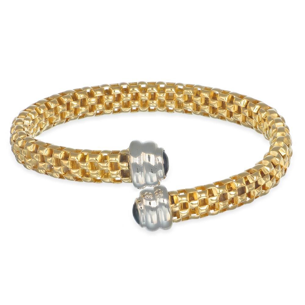 Bracciale Contrariè In Oro Giallo e Bianco 18 Kt