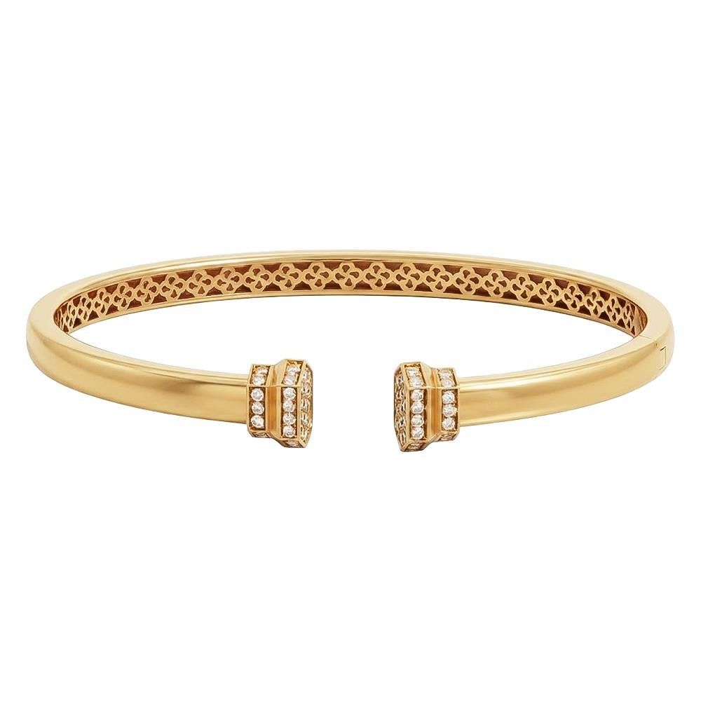 Bracciale Crivelli Bangle in Oro Giallo 18 Kt e Diamanti