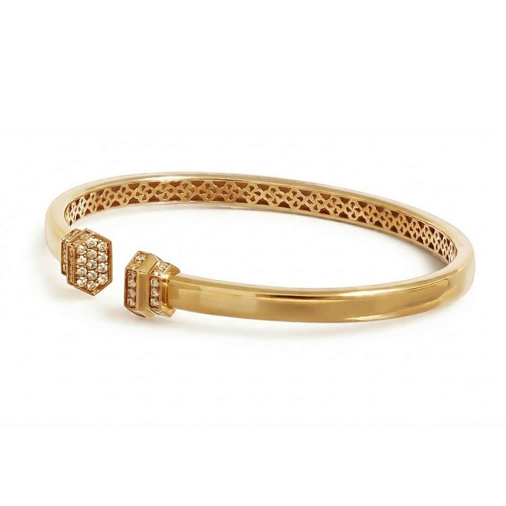 Bracciale Crivelli Bangle in Oro Giallo 18 Kt e Diamanti