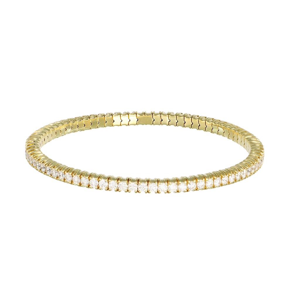 Bracciale Crivelli Tennis in Oro Giallo 18 Kt e Diamanti