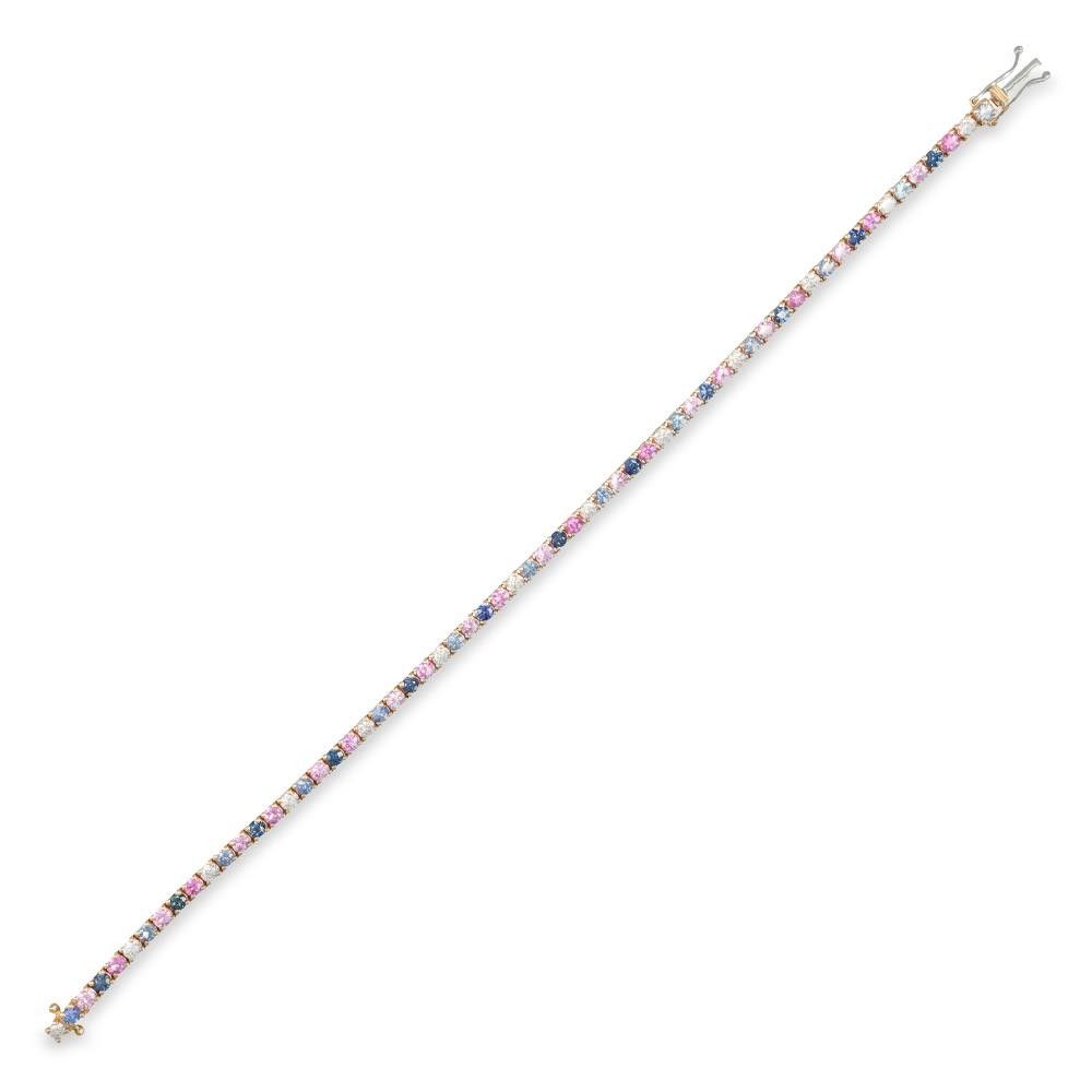 Bracciale Crivelli Tennis in Oro Rosa 18 Kt Multicolor