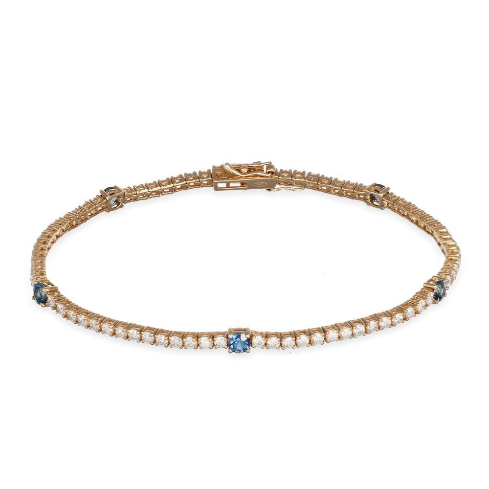 FANCIME Bracciale Tennis Donna In Argento 925 Con Smeraldo Sintetico – Lunghezza 18 Cm – Regalo In Scatola Portagioie