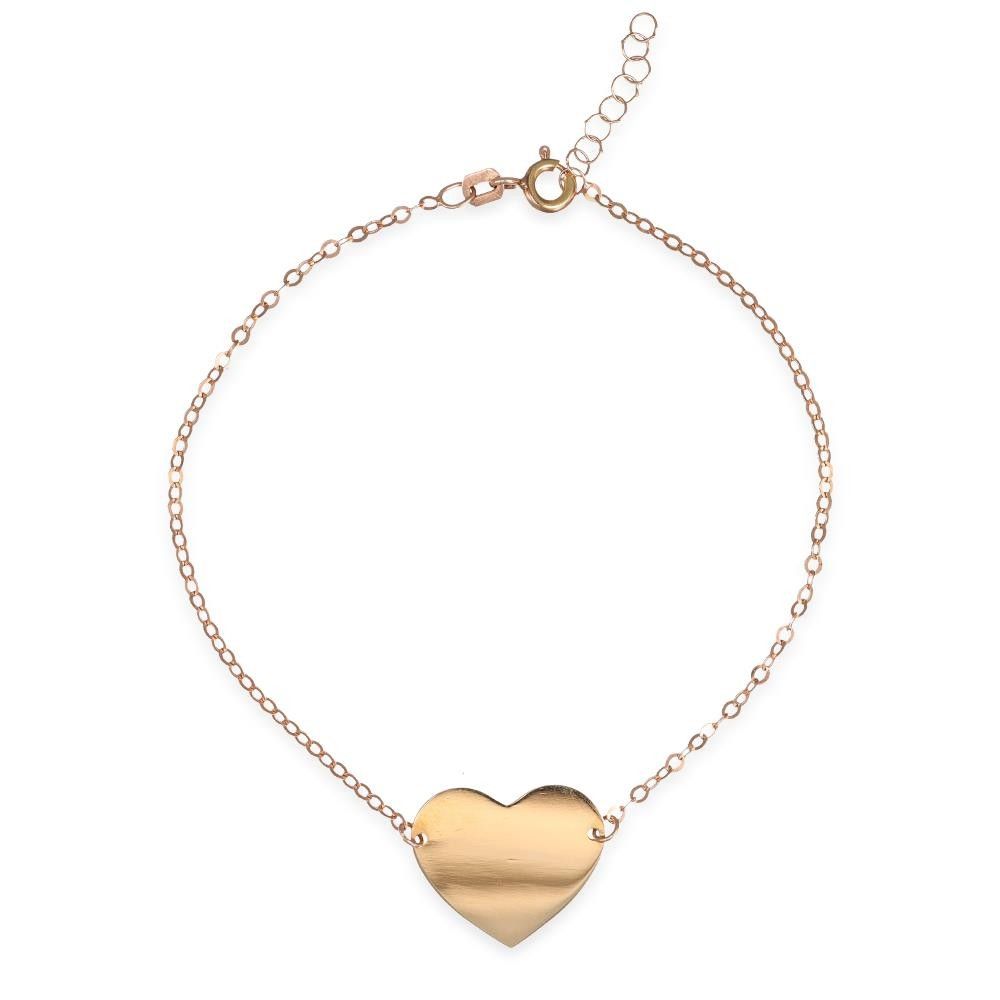 Bracciale Cuore in Oro Rosa 18 Kt