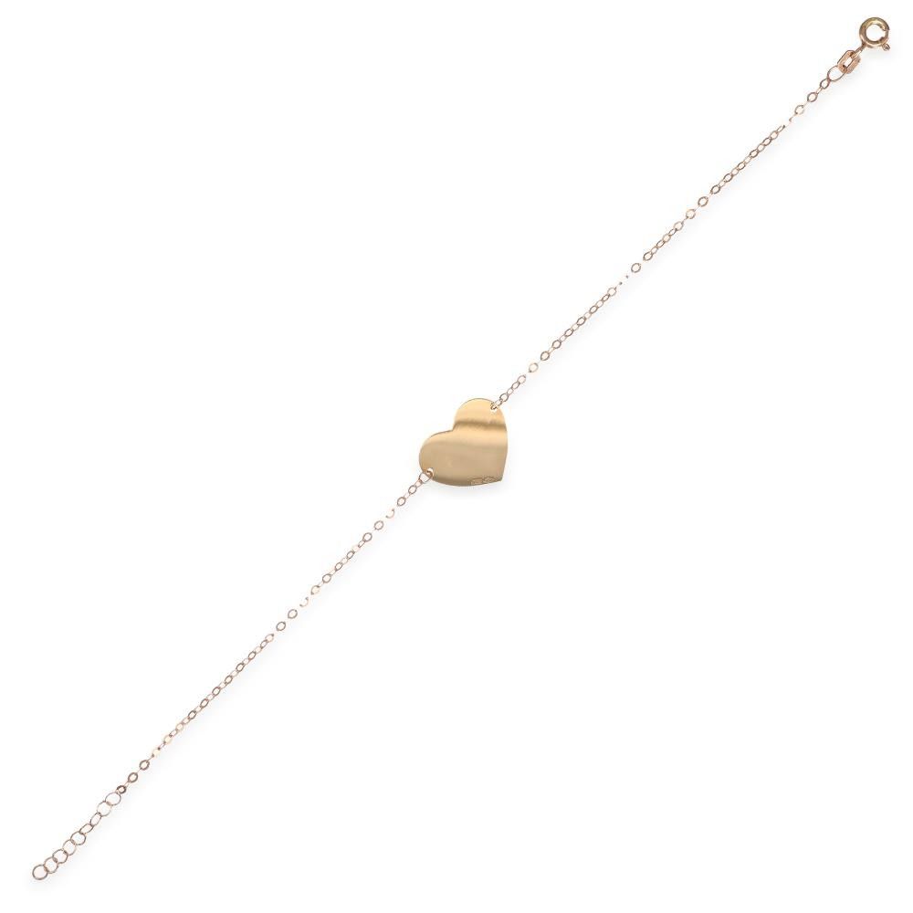 Bracciale Cuore in Oro Rosa 18 Kt