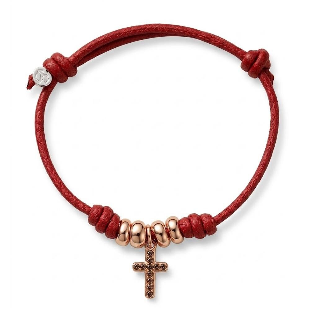 Bracciale Dodo Croce Oro Rosa & Diamanti
