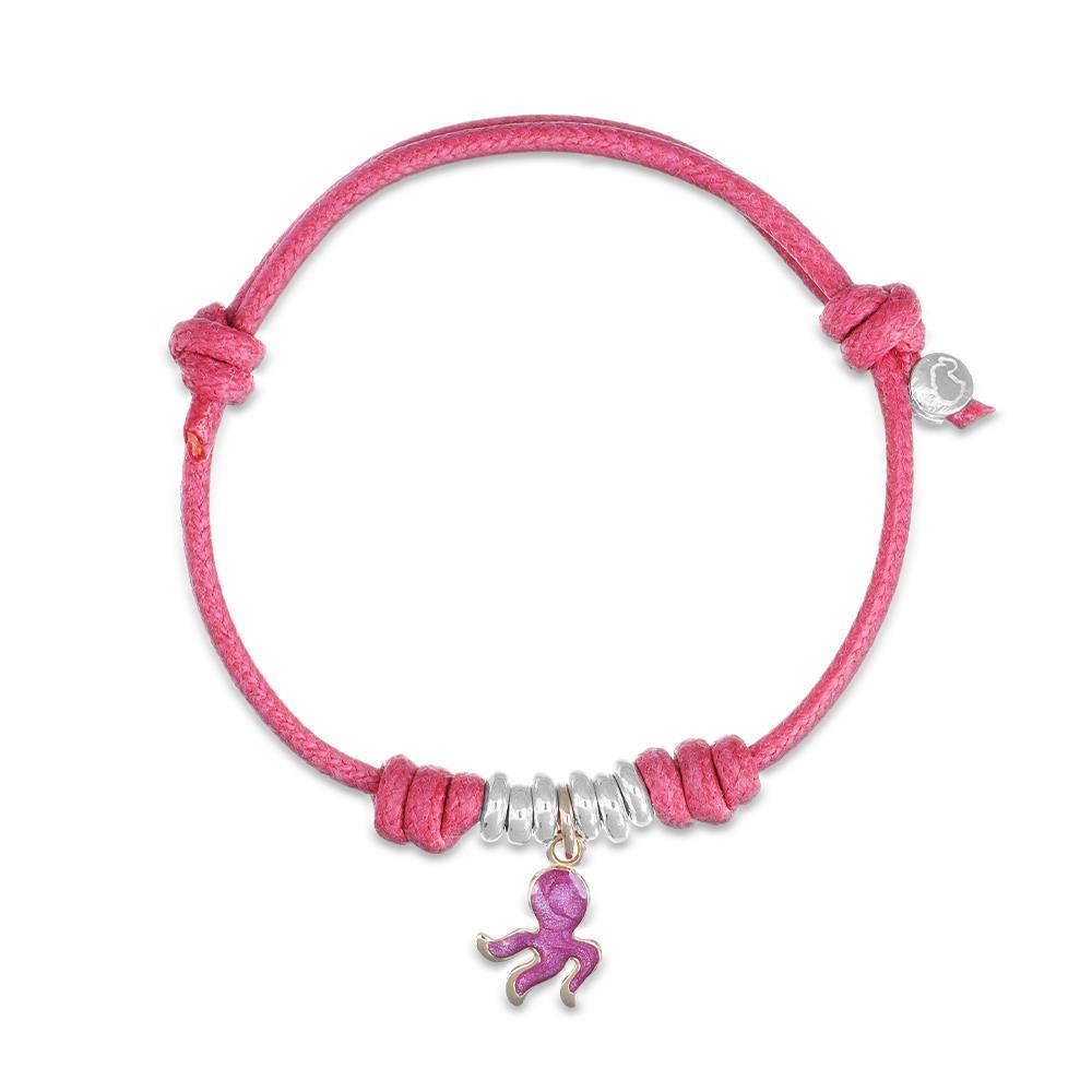 Bracciale Dodo Polpo In Oro Rosa 9 Kt e Smalto Viola