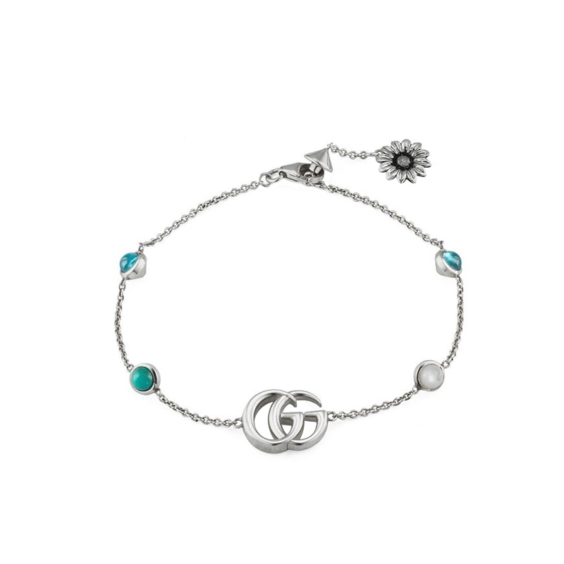 Bracciale Donna Gucci Doppia G pietre resina