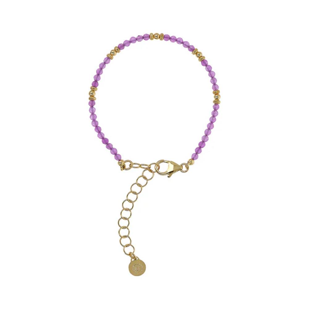 Bracciale Etrusca con Sfere Golden e Pietra Naturale Quarzite