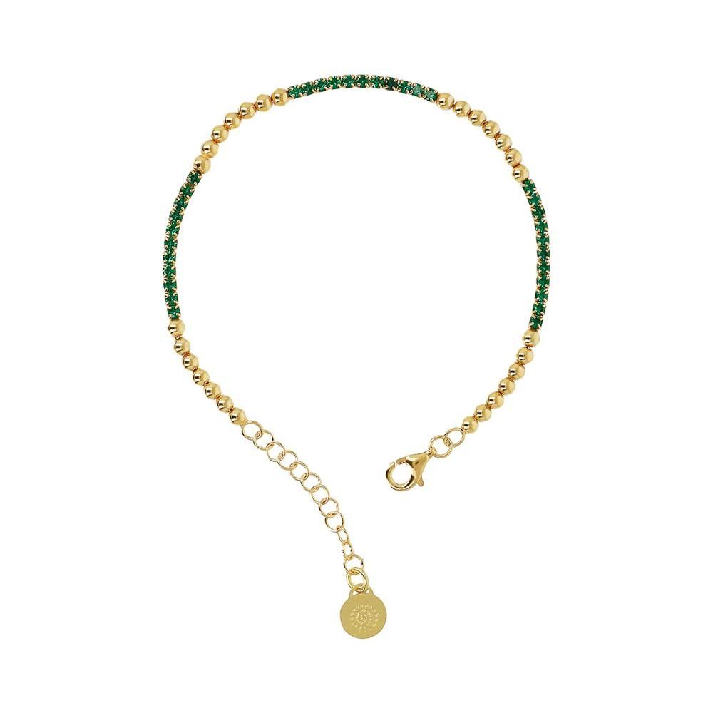 Bracciale Etrusca Tennis Misto con Piccole Sfere e Cubic Zirconia
