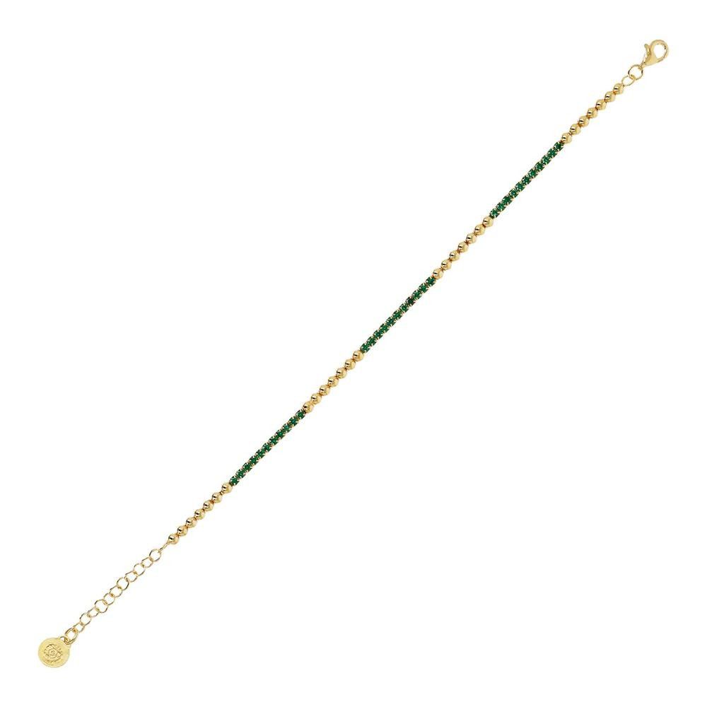 Bracciale Etrusca Tennis Misto con Piccole Sfere e Cubic Zirconia