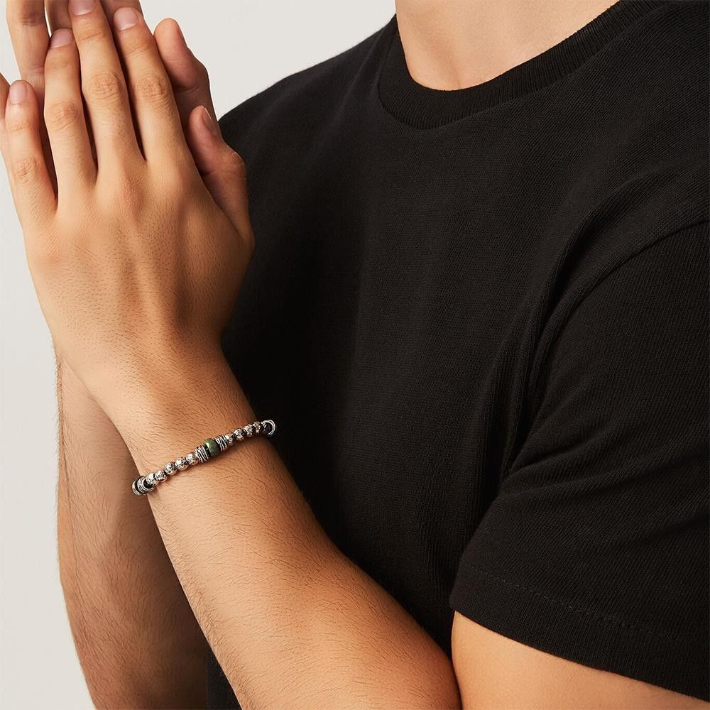 Bracciale Giovanni Raspini Sfere Diaspro e Fili cm 22