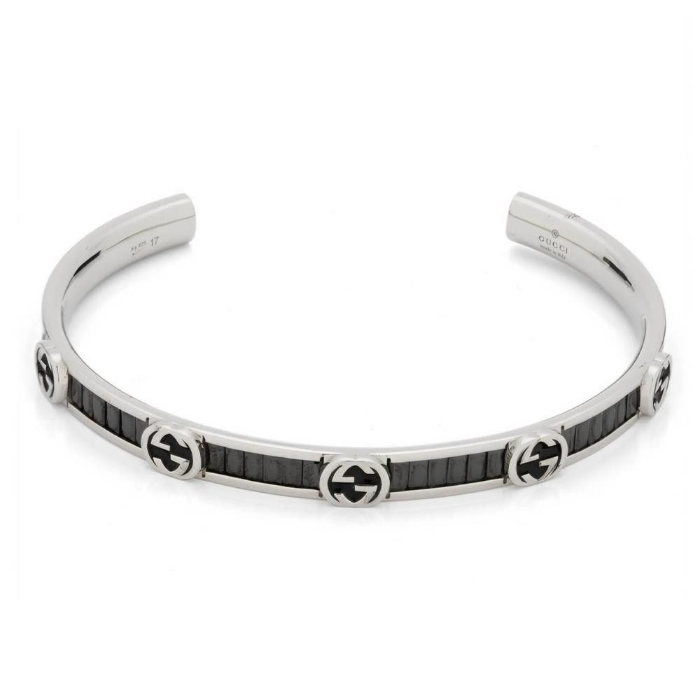 Bracciale Gucci Interlocking bangle con cristalli