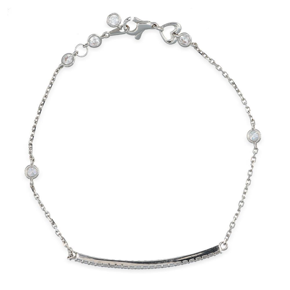 Bracciale in Oro Bianco 18 Kt e Cubic Zirconia