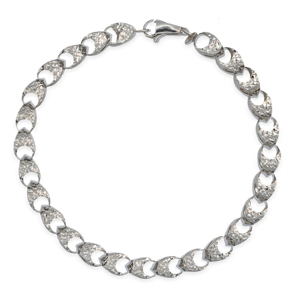 Bracciale in Oro Bianco 18 Kt e Cubic Zirconia