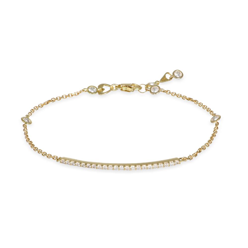 Bracciale in Oro Giallo 18 Kt e Cubic