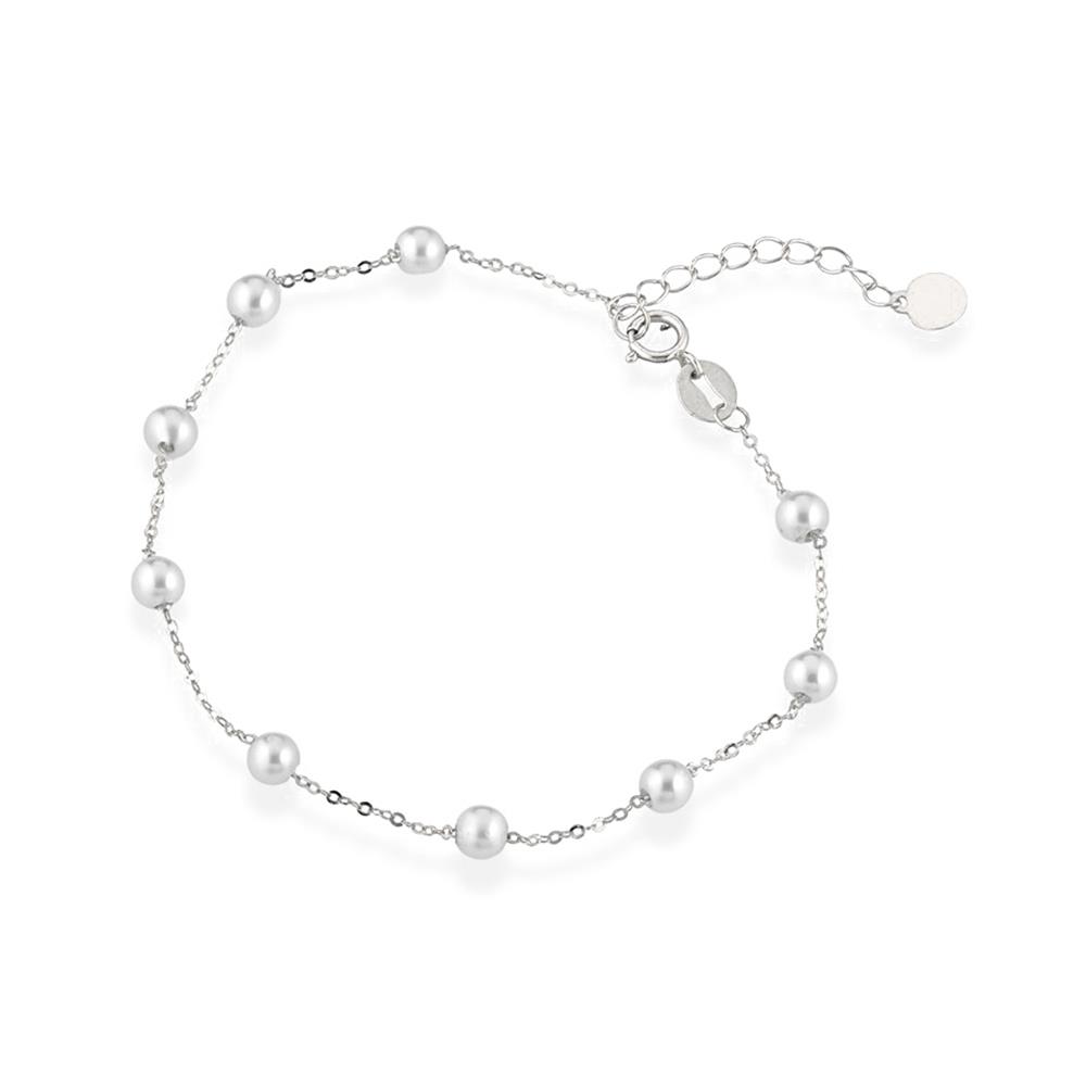 Bracciale Le Lune Classic in Oro Bianco 18 Kt e Perle D'acqua Dolce