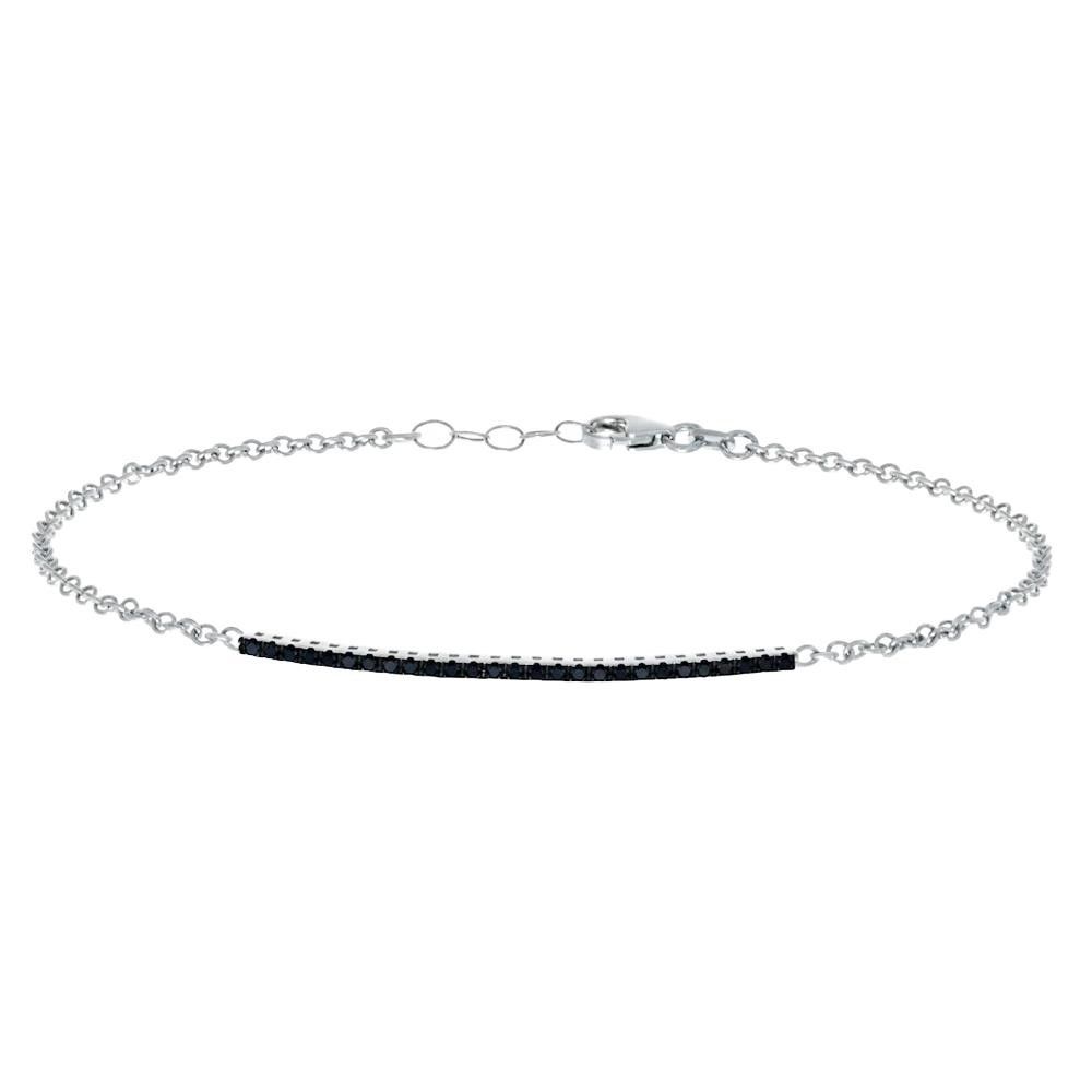 Bracciale Le Lune Diamonds in Oro Bianco 18 Kt e Diamanti Neri