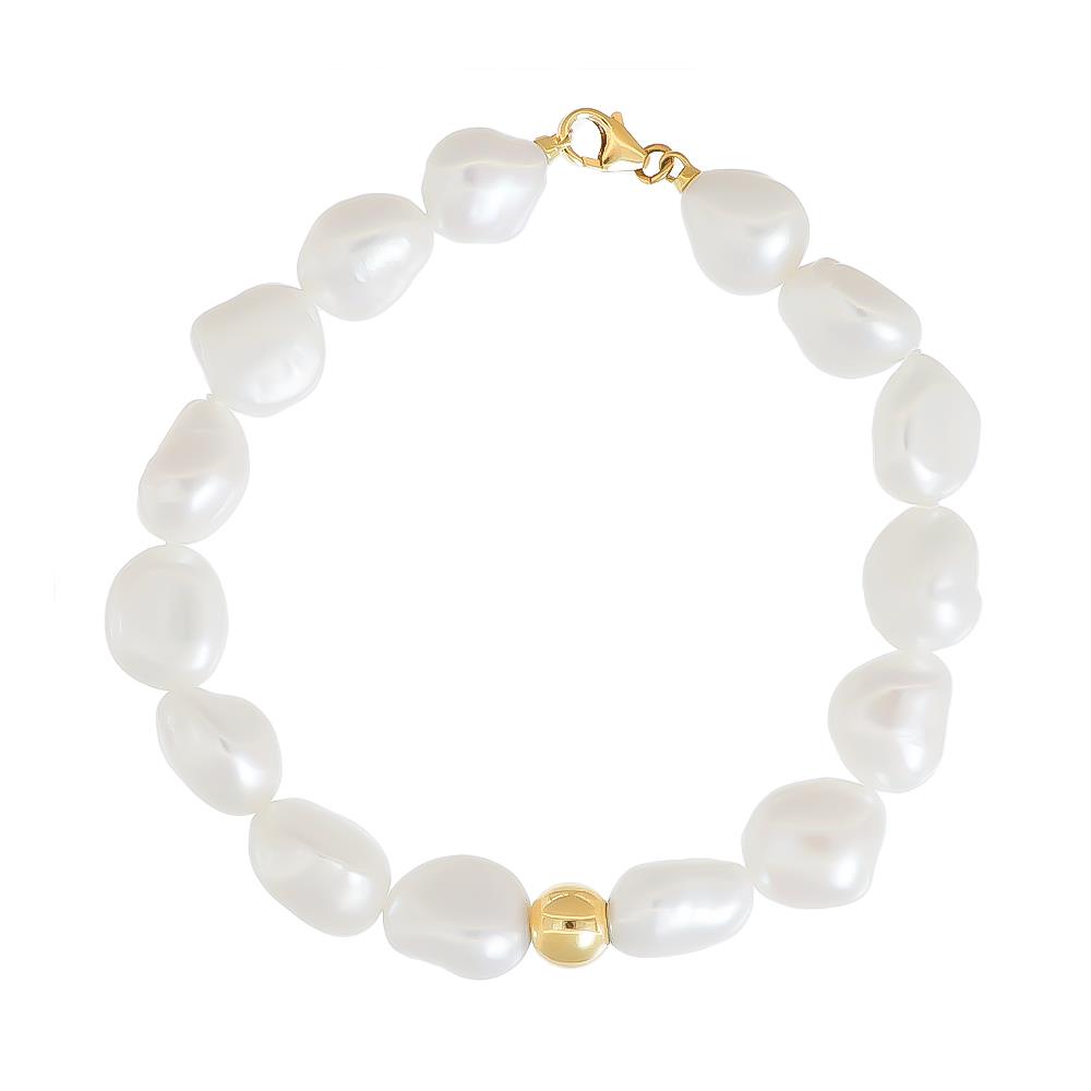 Bracciale Le Lune Perle Barocche 10/11 mm con Elemento Centrale
