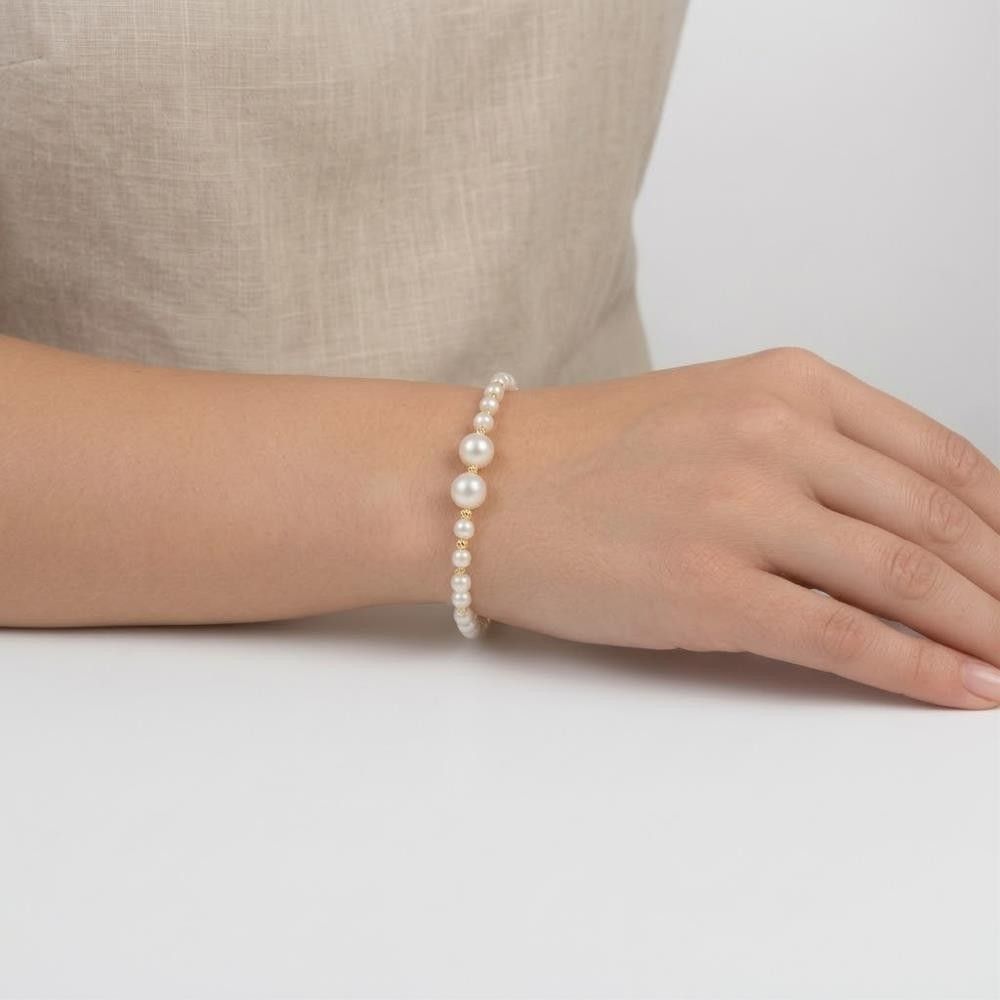 Bracciale Le Lune Perle in Oro Giallo 18 Kt