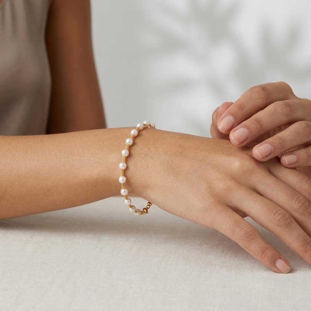 Bracciale Le Lune Perle in Oro Giallo 18 Kt