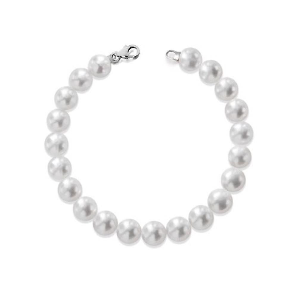 Bracciale Le Lune Young in Oro Bianco 18Kt ø PERLE mm 8/8.5