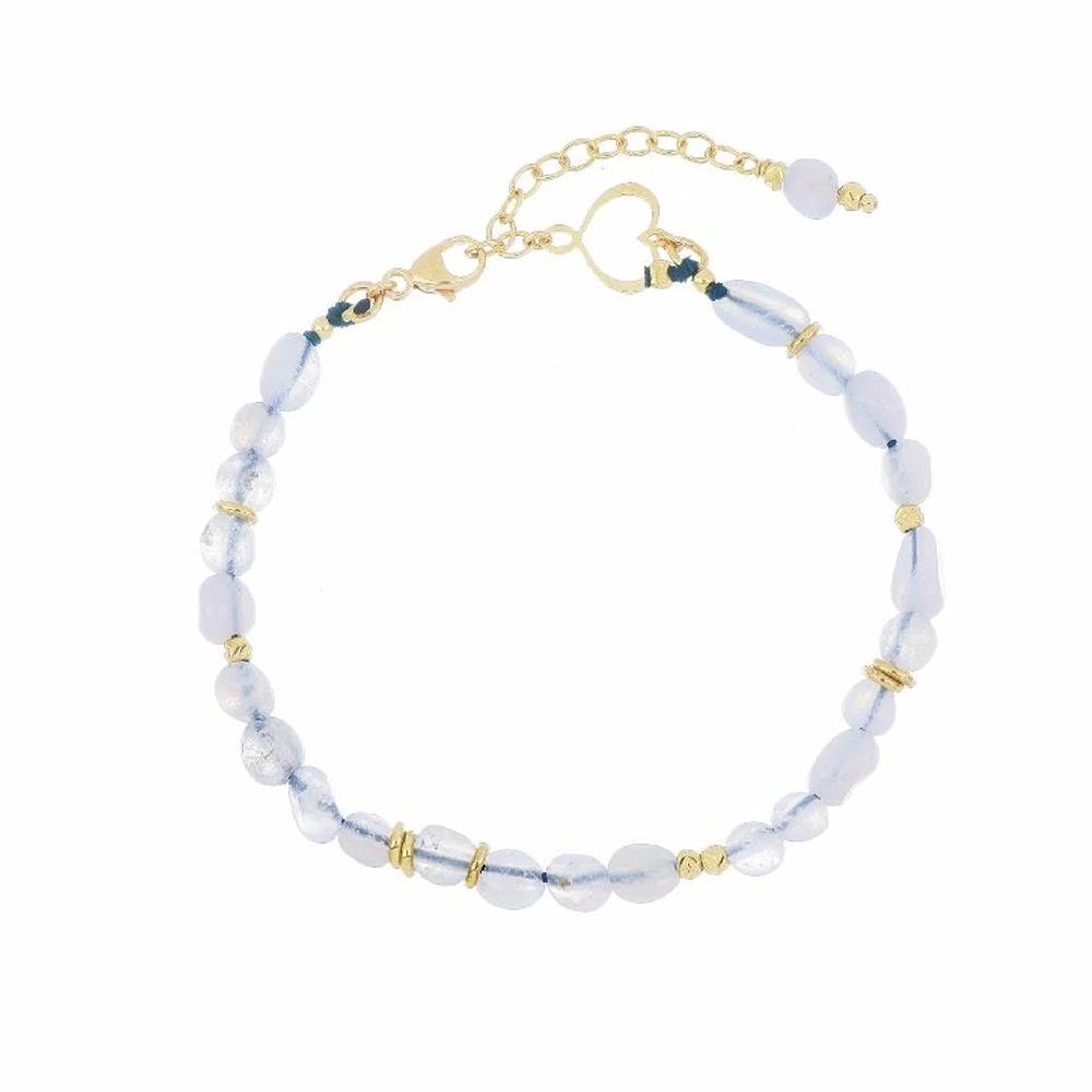Bracciale Maman et Sophie argento con sfere calcedonio
