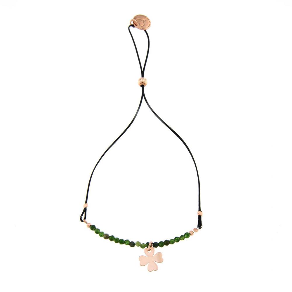 Bracciale Maman et Sophie Filo Quadrifoglio E Agata