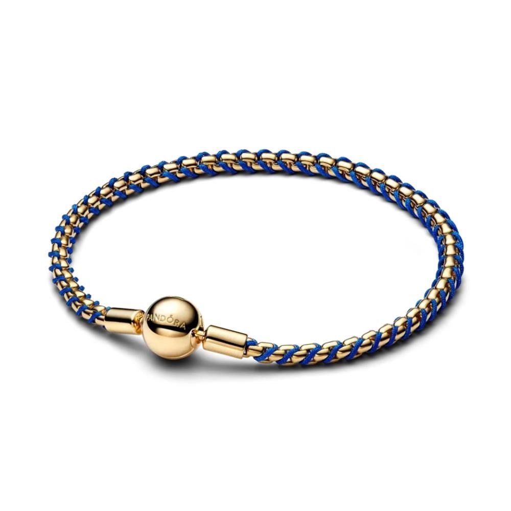 Bracciale Pandora Intreccio Tessuto Blu