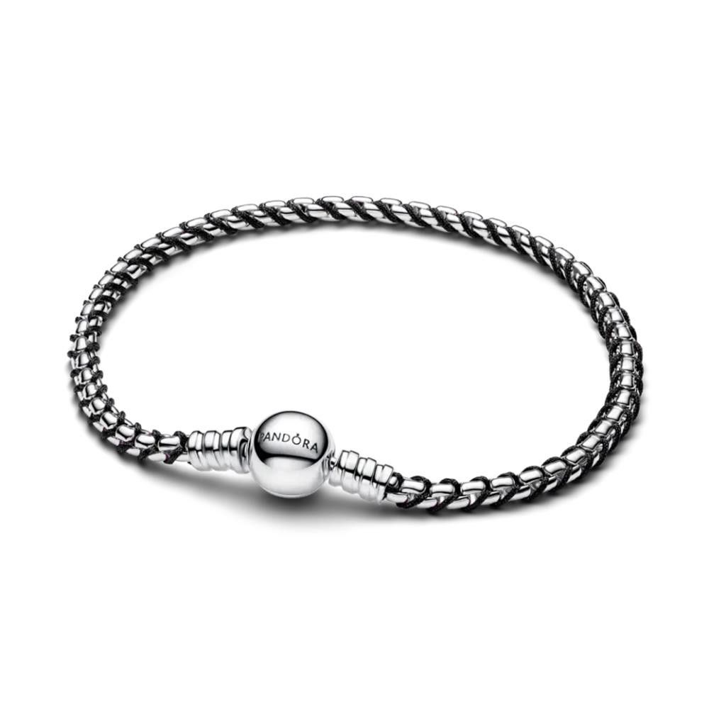Bracciale Pandora Intreccio Tessuto Nero