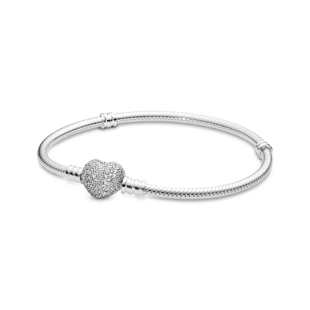 Bracciale Pandora Moments con Chiusura a Cuore Pavè