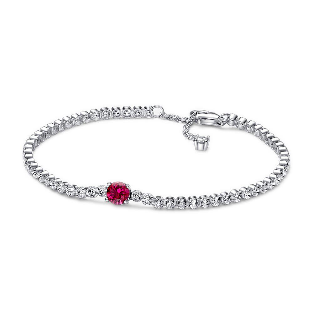 Bracciale Pandora Timeless Tennis con Pietra Rossa