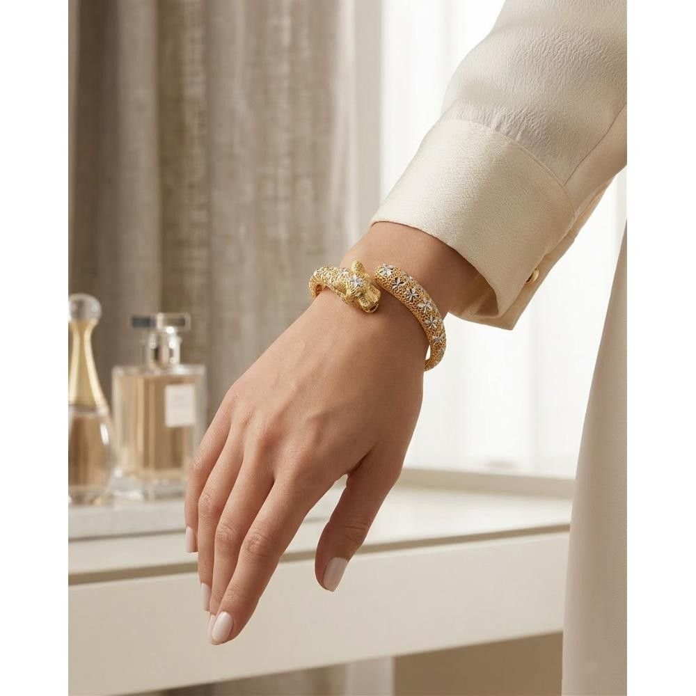 Bracciale Pantera in Oro Giallo e Bianco 18 Kt