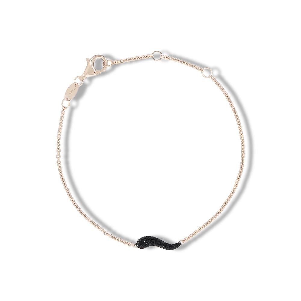 Bracciale Pesavento Polvere di Sogni Nera e Argento Rosa