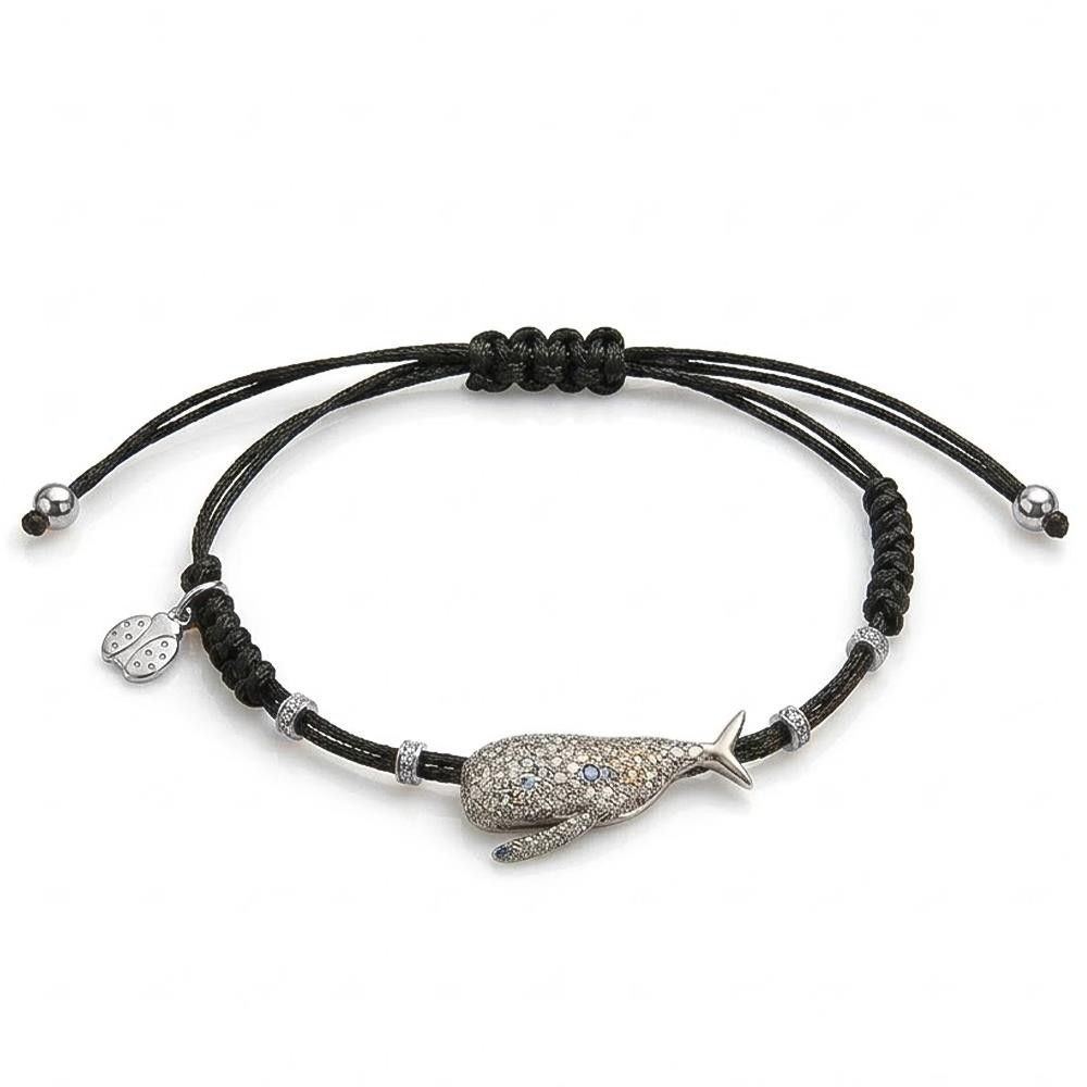 Bracciale Pippo Perez Balena in Oro, Diamanti e Zaffiro Blu