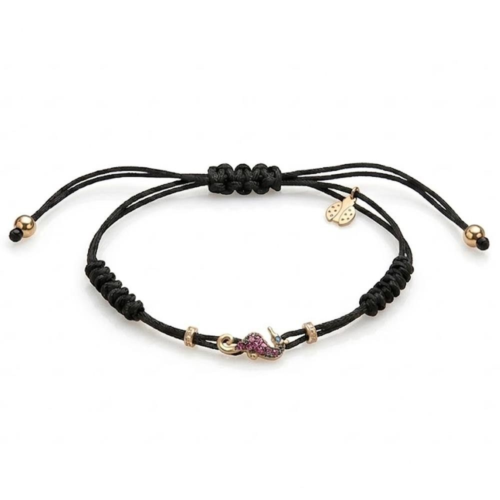 Bracciale Pippo Perez Cavalluccio Marino in Oro e Zaffiri Rosa