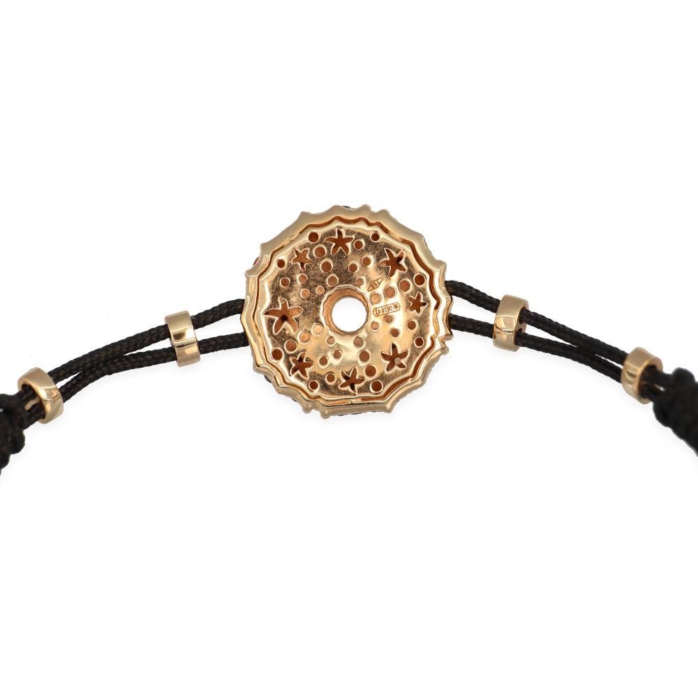 Bracciale Pippo Perez Riccio con Diamanti Neri e Zaffiri Orange