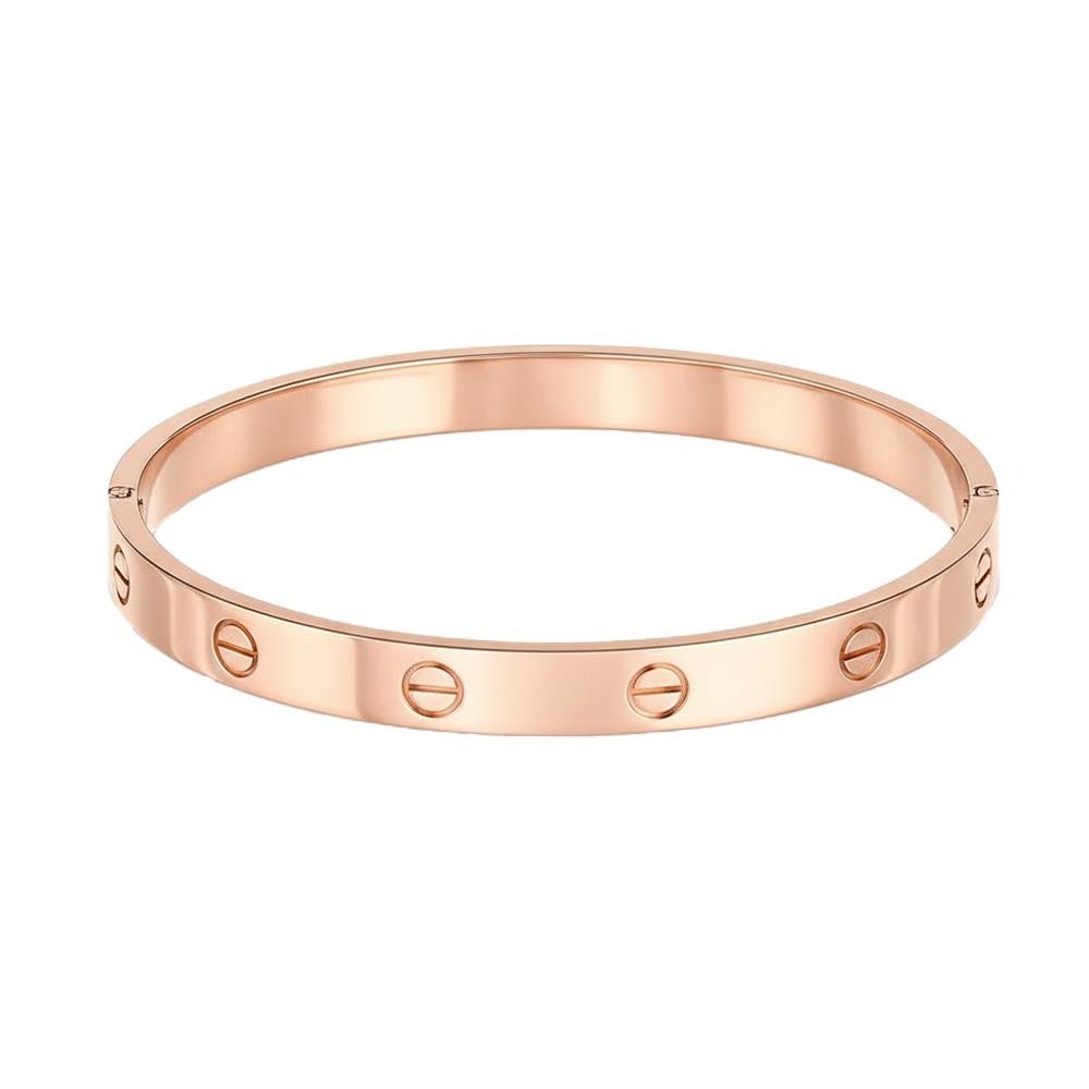 Bracciale Rigido con Viti in Oro Rosa 18 Kt