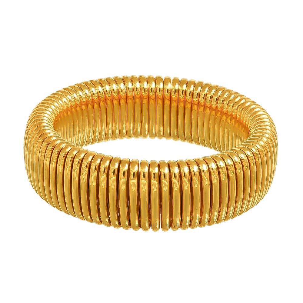 Bracciale Rigido Elastico in Oro Giallo 18 Kt