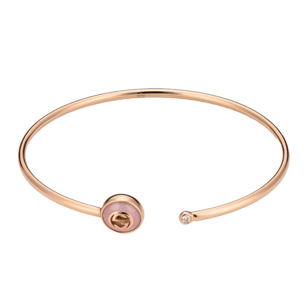 Bracciale rigido Gucci Interlocking in oro 18 carati