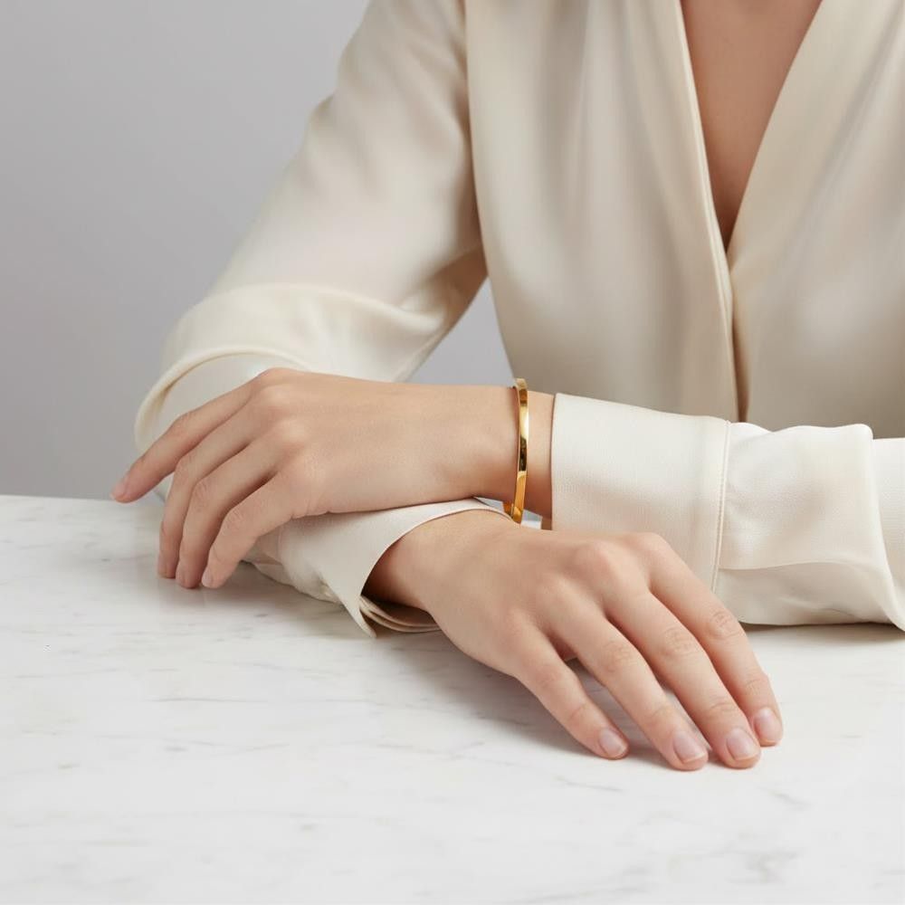 Bracciale Rigido in Oro Giallo 18 Kt