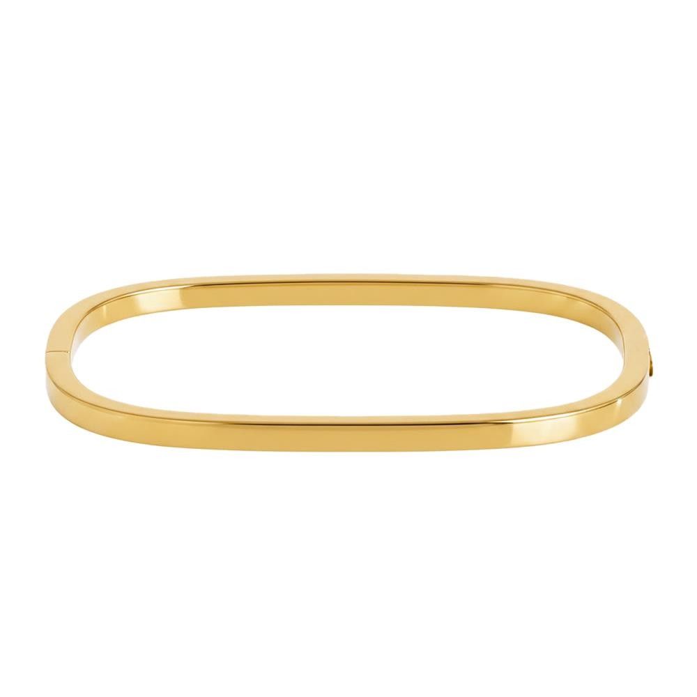 Bracciale Rigido Quadrato in Oro Giallo 18 Kt