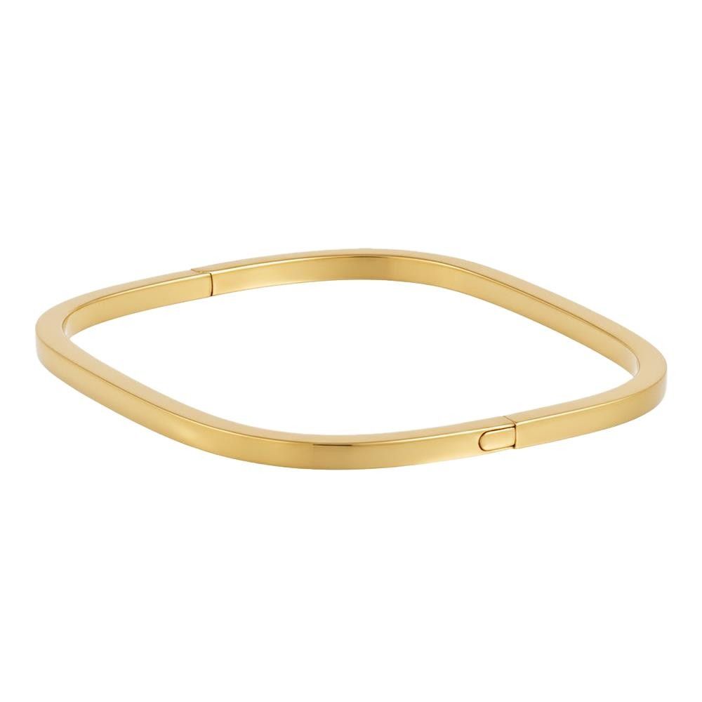 Bracciale Rigido Quadrato in Oro Giallo 18 Kt