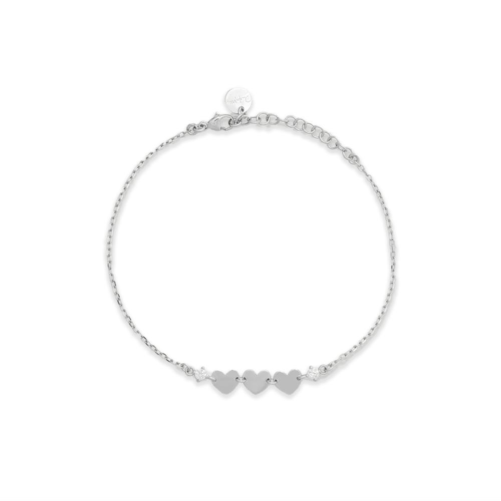 Bracciale Rue Des Mille Essence 3 cuori e punto luce