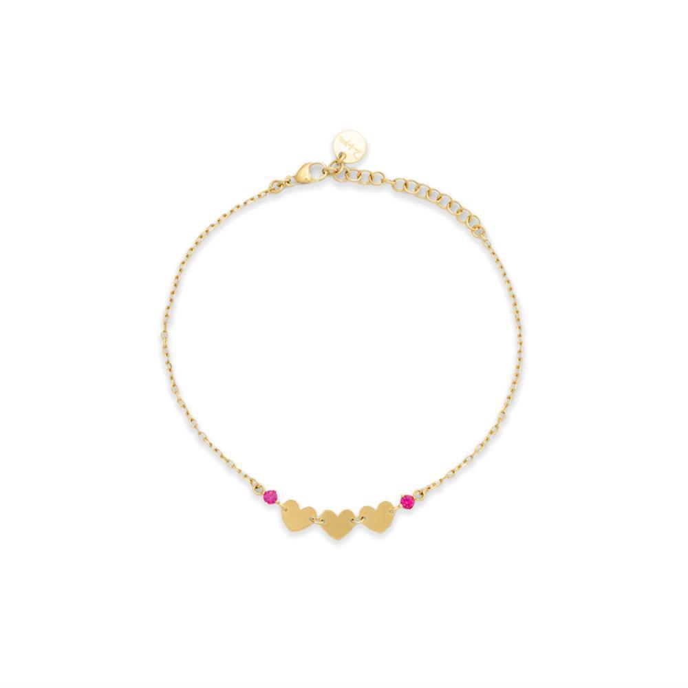 Bracciale Rue Des Mille Essence 3 cuori e punto luce