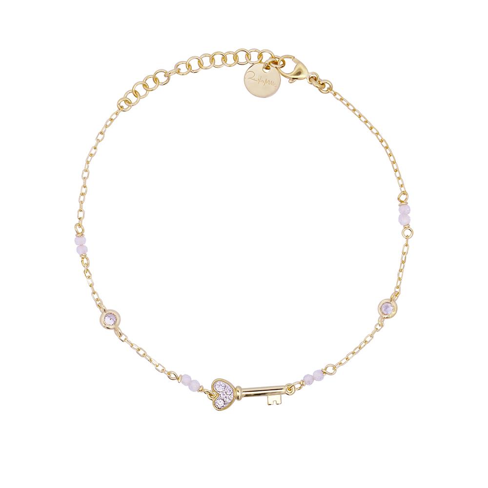 Bracciale Rue Des Mille Stardust Ten Catena Castoni Chiave Small