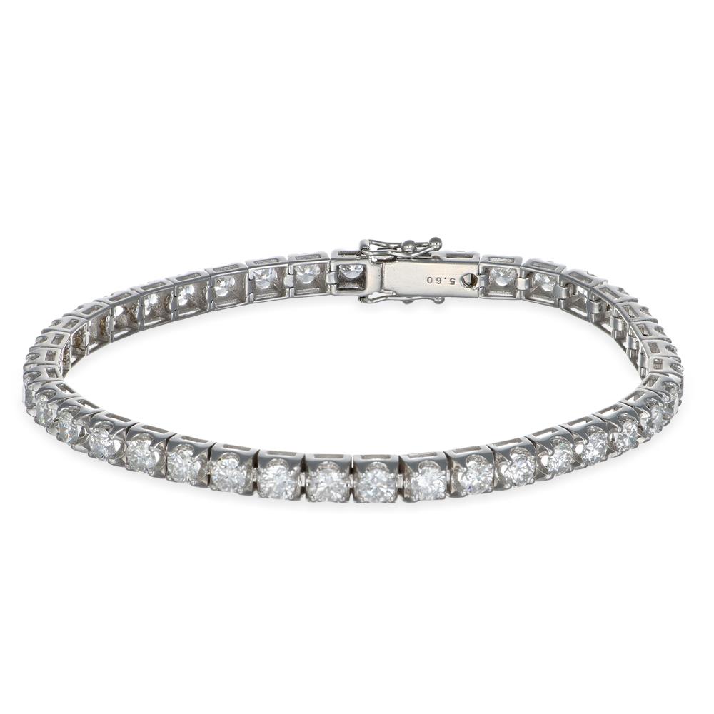 Bracciale Tennis in Oro Bianco 18 Kt e Diamanti