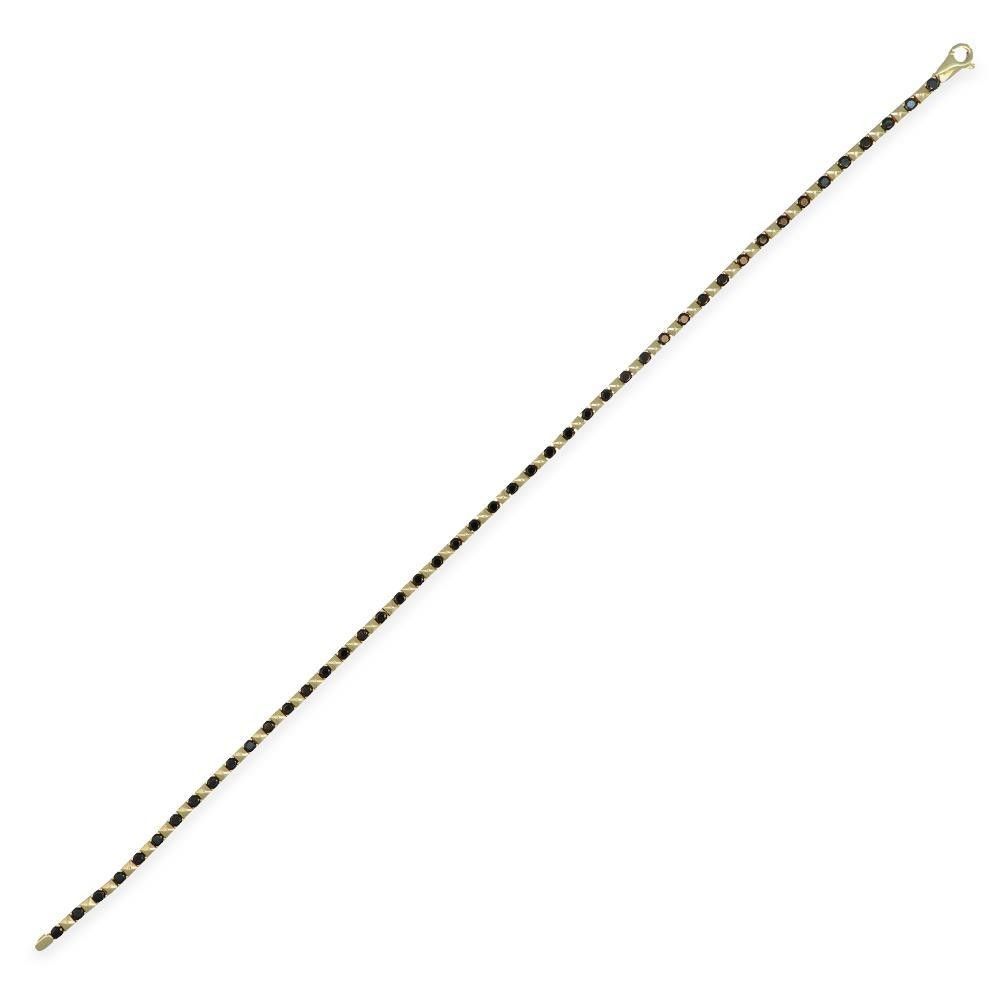 Bracciale Tennis In Oro Giallo 18 Kt Diamanti