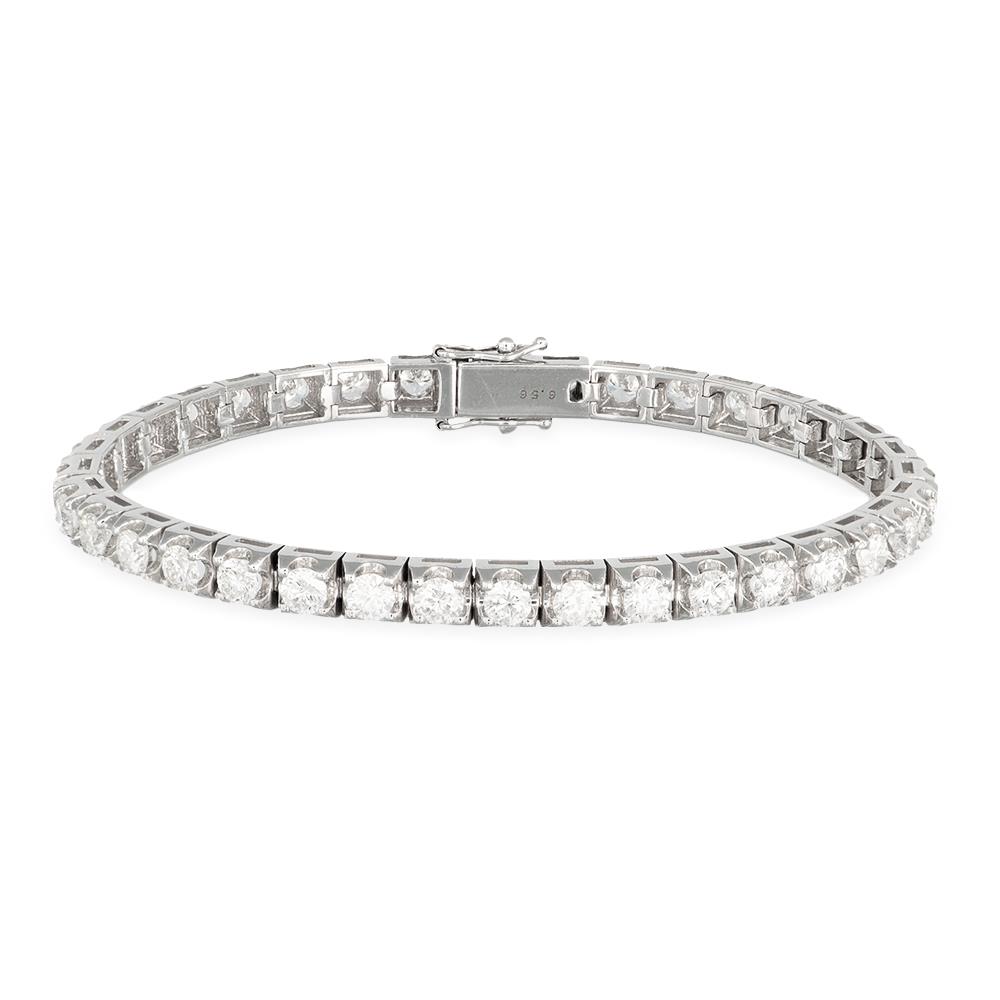 Bracciale Tennis Oro Bianco 18 Kt e Diamanti